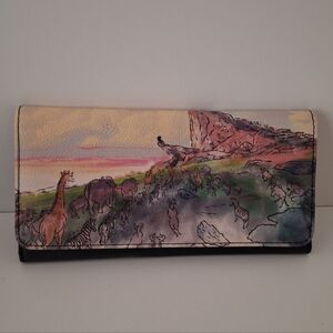 Disney Loungefly The Lion King Pride Rock watercolor trifold wallet
